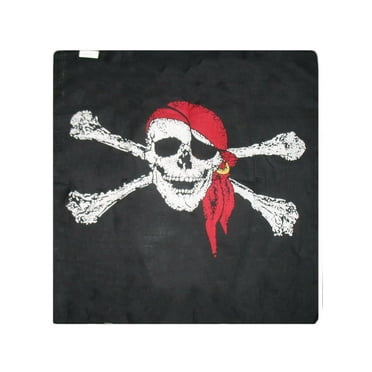 Jolly Roger Pirate Flag Unisex Handkerchief Square Scarf Turban Headgear Shawl Headband Jolly Roger Pirate Flag Unisex Handkerchief Square Scarf Turban Headgear Shawl Headband